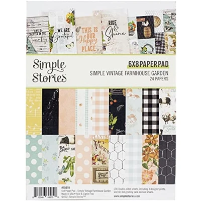 Image of Simple Stories Double Sided Paper Pad 6&quot;X8&quot; 24/Pkg Vintage Farmhouse Garden