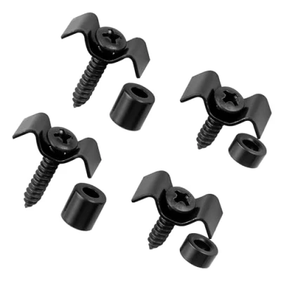 Image of Musiclily Vintage Guitar String Trees Guides Retainers for Strat Tele Style Electric Guitar, Black(Set of 2)