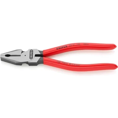 Image of Knipex High Leverage Combination Pliers black atramentized, plastic coated 180 mm 02 01