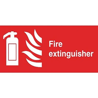 Image of Fire Extinguisher Symbol Sign Notice Safety Plaque Poster Commercial 100X200mm