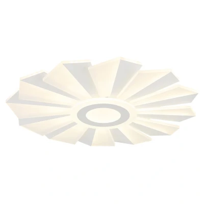 Image of Alwina Integrated LED Semi Flush Ceiling Light White Matt Dimmable 2700 6000K Remote Control Timer