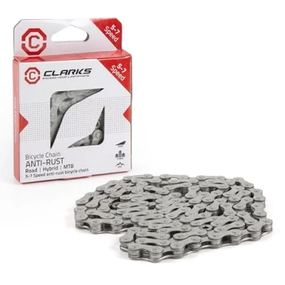 Image of Clarks 7 8 Speed Anti Rust Chain in Silver