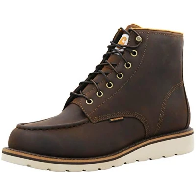 Image of Carhartt Men&#039;s CMW6095 6&quot; Moc Toe Casual Wedge Work Boot, Brown, 8.5 M US