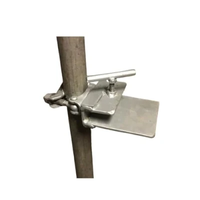 Image of Bricklayers Spot Board Holder Clamps on Scaffold Tube