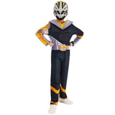 Image of Rubies 1001582XXS000 Power Cosmic Fury Black Ranger Kids Fancy Dress, Size Age 3 4
