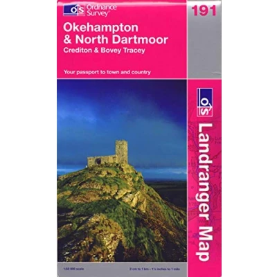 Image of Okehampton and North Dartmoor: No. 191 (Cassini Old Series Historical Map)