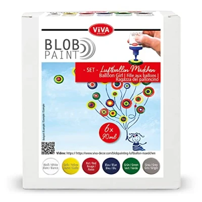 Image of Viva Decor Blob Paint Little Balloon Girl Painting Set