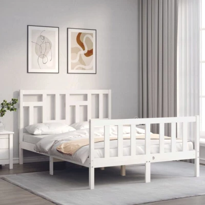 Image of vidaXL Bed Frame without Mattress White 120x200 cm Solid Wood Pine