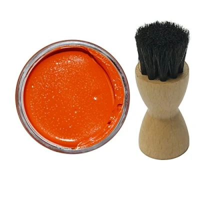 Image of Famaco Shoe Cream Polish 50ml &amp; Application Brush ORANGE