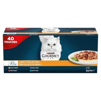 Image of GOURMET Perle Chef&#039;s Collection in Gravy Wet Adult Cat Food 40x85g