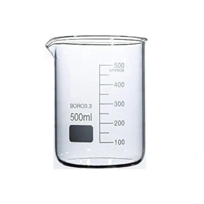 Image of Rocwing Boro 3.3 Glass Graduated Measuring Beaker for Lab or Kitchen (500ml)