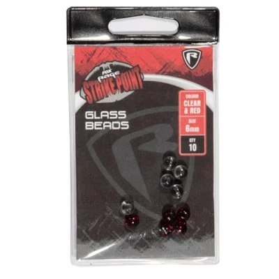 Image of Fox Rage SP 6mm Clear And Red Glass Beads (10 pieces) Terminal tackle