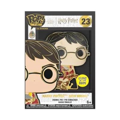 Image of Funko Large Pop! Enamel Pin Harry Potter POA 20th on Broom Pins Cute Collectable Novelty Brooch for Backpacks &amp; Bags Gift Idea Official Merchandise