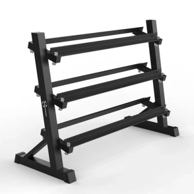 Image of Body Revolution Heavy Duty Dumbbell Rack Home Gym A Frame Storage Stand (3 Tier Wide)