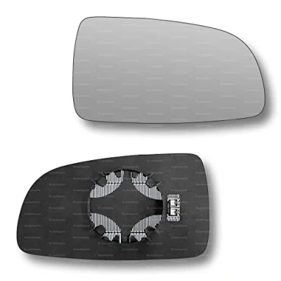 Image of Less4spares Replacement Wing Mirror Glass Right Compatible with Chevrolet Aveo 2008 2011 CLIP ON Driver Off side Heated Convex