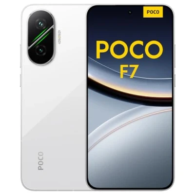Image of POCO F7 Smartphone, 12+256GB, White, Flagship Snapdragon® 8s Gen 4, 6500mAh battery, 50MP Sony camera with OIS, 6.83&quot; 1.5K 120Hz AMOLED display (No power adapter included)