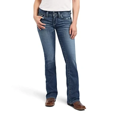 Image of ARIAT Womens R.e.a.l. Mid Rise Raquel Boot Cut Jean, Canadian, 30