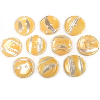 Image of Marble Stripe Humbug Candy Look Round Buttons Pack of 10 (18mm, Orange)