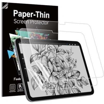 Image of MoKo 2 Pack Paper Screen Protector for NEW iPad Air 11 Inch M2 2024 (Air 6th Generation), Write and Draw Like on Anti Glare Matte PET Film, Scratch, Compatible with Apple Pencil