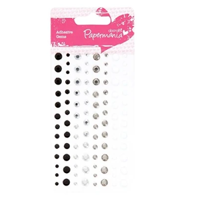 Image of Papermania Adhesive Stone Embellishment, Monochrome, One Size