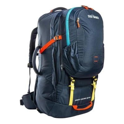 Image of Tatonka Great Escape 60+10 Travel Backpack with Large Suitcase Opening, Extra (10L) and Coverable Carrying System 70 Litres 67 x 33 20 cm Navy