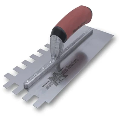 Image of MARSHALLTOWN Standard Notched Trowel, U Shaped Notch, 6x13x6 mm Notch Size, DuraSoft Right Handed Handle, Flooring and Tiling, Tile Tool, Made in The USA, 717SD