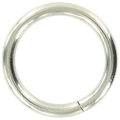 Image of Merriway BH03256 (24 Pcs) Metal Curtain Drapery Rings, Inner Diameter 16mm (5/8 inch) Outer 18mm (11/16 Matt Brushed Nickel Pack of 24 Pieces