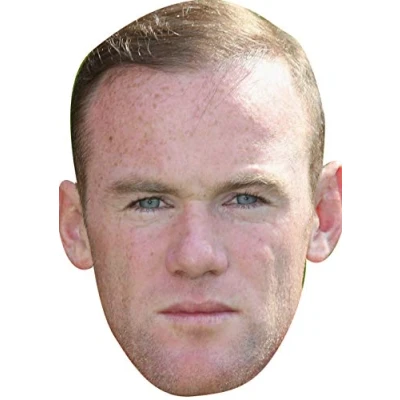 Image of Wayne Rooney England Football Sensation Celebrity Cardboard Party Face Mask Fancy Dress