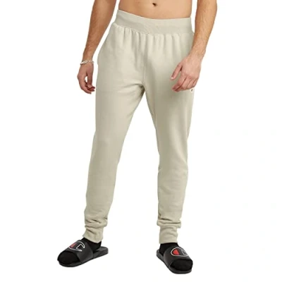 Image of Champion Men&#039;s Reverse Weave Jogger, Left Leg, C Pants, Pebblestone Logo, XS