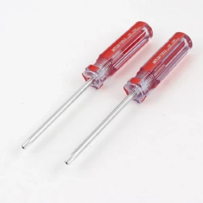 Image of 2 Pcs Light Red Non Slip 3.5mm Magnet Tip T20H Torx Screwdriver