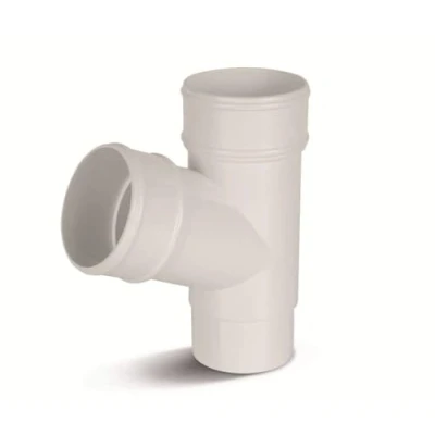 Image of Round 68mm DOWNPIPE 112 Branch Y Junction Piece Gutteing Pipes and Fittings 2 Way Pipe Connector Pack of 1 (White)