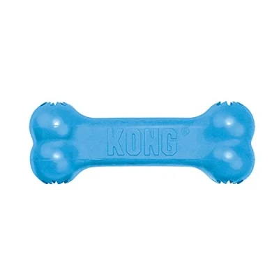 Image of KONG Puppy Goodie Bone Teething Rubber, Treat Dispensing Dog Toy (Assorted Colours) For Small Puppies
