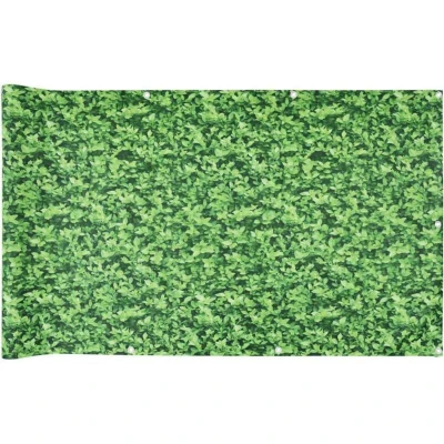 Image of vidaXL Balcony Privacy Screen Plant Look Green 700x75 cm PVC