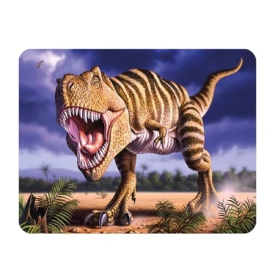 Image of 3D LiveLife Magnet Brown Rex from Deluxebase. Lenticular Dinosaur Fridge Magnet. Magnetic decor for kids and adults with artwork licensed renowned artist, Jerry LoFaro