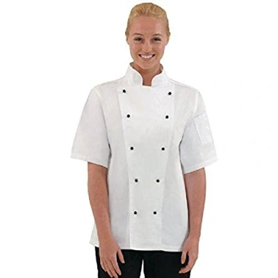 Image of Whites Chefs Clothing DL711 XL Chicago Chef Jacket, Short Sleeve, Size: Large, Colour: White