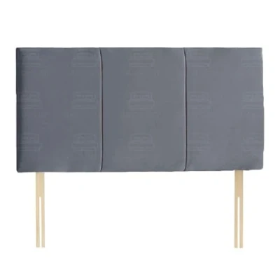 Image of Gallop Sleep Alton Plush Velvet Headboard for Divan Bed Bedroom Furniture (Single 3 FEET, Height 20 INCHES, Grey)
