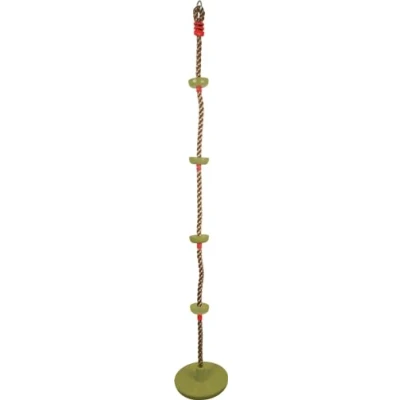 Image of small foot 11878 2 in 1, Combination of a disc Swing and Climbing Rope, for Ages 3+ Years Toys, Green, Länge: ca. 190 cm, Ø 30 cm