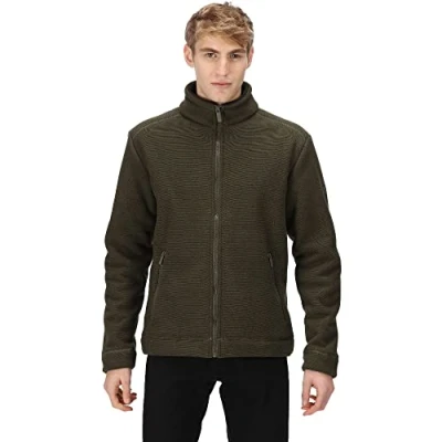 Image of Regatta Mens Garrian II Full Zip Fleece Khaki Size XL