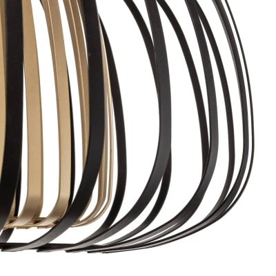 Image of EGLO Flush ceiling light Encintos, lighting made of black and brushed brass metal, living room bedroom lamp with E27 socket