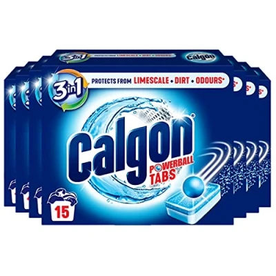 Image of Calgon Tablets Water Softener Powerball 3 in 1, 15 Tablets, Multipack of 7