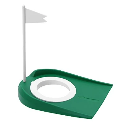 Image of VGEBY Indoor Putting Cup, Plastic Practice Cup Hole Golf with Adjustable Inner Ring, Detachable Flag Green