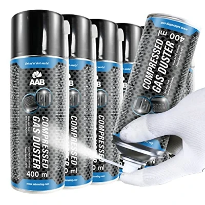 Image of AABCOOLING Compressed Gas Duster Freezing Spray 400ml Set of 6 Deep Freeze Spray, Freezer Pipe Frost Kit, Freezes Down to 50*C
