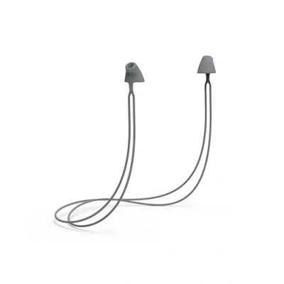 Image of Flare Calmer Secure Ear Plugs Alternative Reduce Annoying Noises Without Blocking Sound Soft Reusable Flexible Silicone with Built in Lanyard Grey