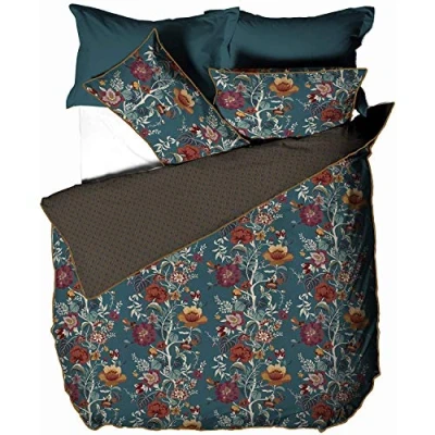 Image of Paoletti Bloom Duvet Cover Set, Teal, Single
