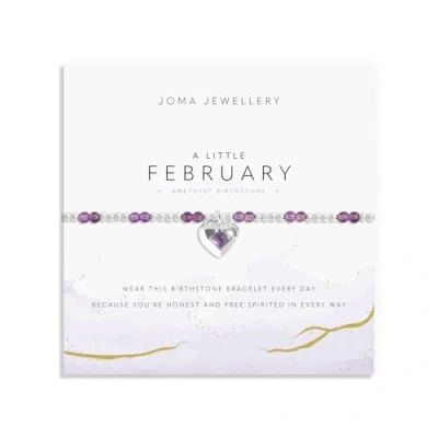 Image of Joma Jewellery February Amethyst A Little Birthstone Beaded Stretch Bracelet