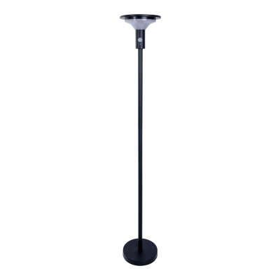 Image of Nora Dimmable LED 139cm Solar Outdoor Bollard Black PIR + Dusk to Dawn Sensor 3000K IP44