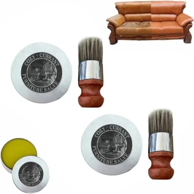 Image of Wise Owl Furniture Salve, 4oz Salve for Leather, Leather Protect (2 Set)