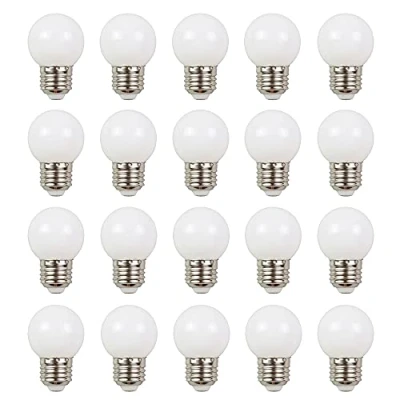 Image of ZFQ 20 Pack B22 Warm White LED Light Bulbs 2W G45 Golf Ball Mini Globe Bulb Lighting for Outdoor Indoor String Patio Garden Party Decoration, Christmas, Tree, Fairy Night Lights
