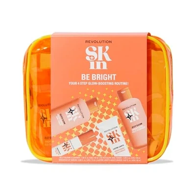 Image of Revolution SKin, Be Bright Starter Kit, Brightening Skincare Set Includes Cleanser, Toner, Serum &amp; Moisturiser, Vegan Cruelty Free, 4 Products Included