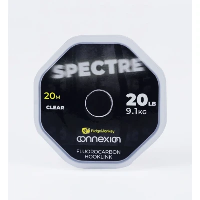 Image of RidgeMonkey Connexion Spectre Fluorocarbon hooklink 20lb/9,1kg Clear 20m Carp material